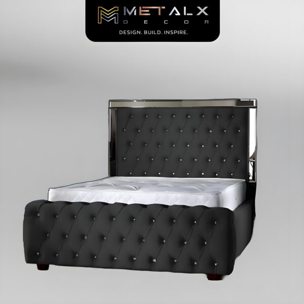 LUXURIOUS PVD COATED STAINLESS STEEL BED – PREMIUM MODERN DESIGN BY METALX DECOR